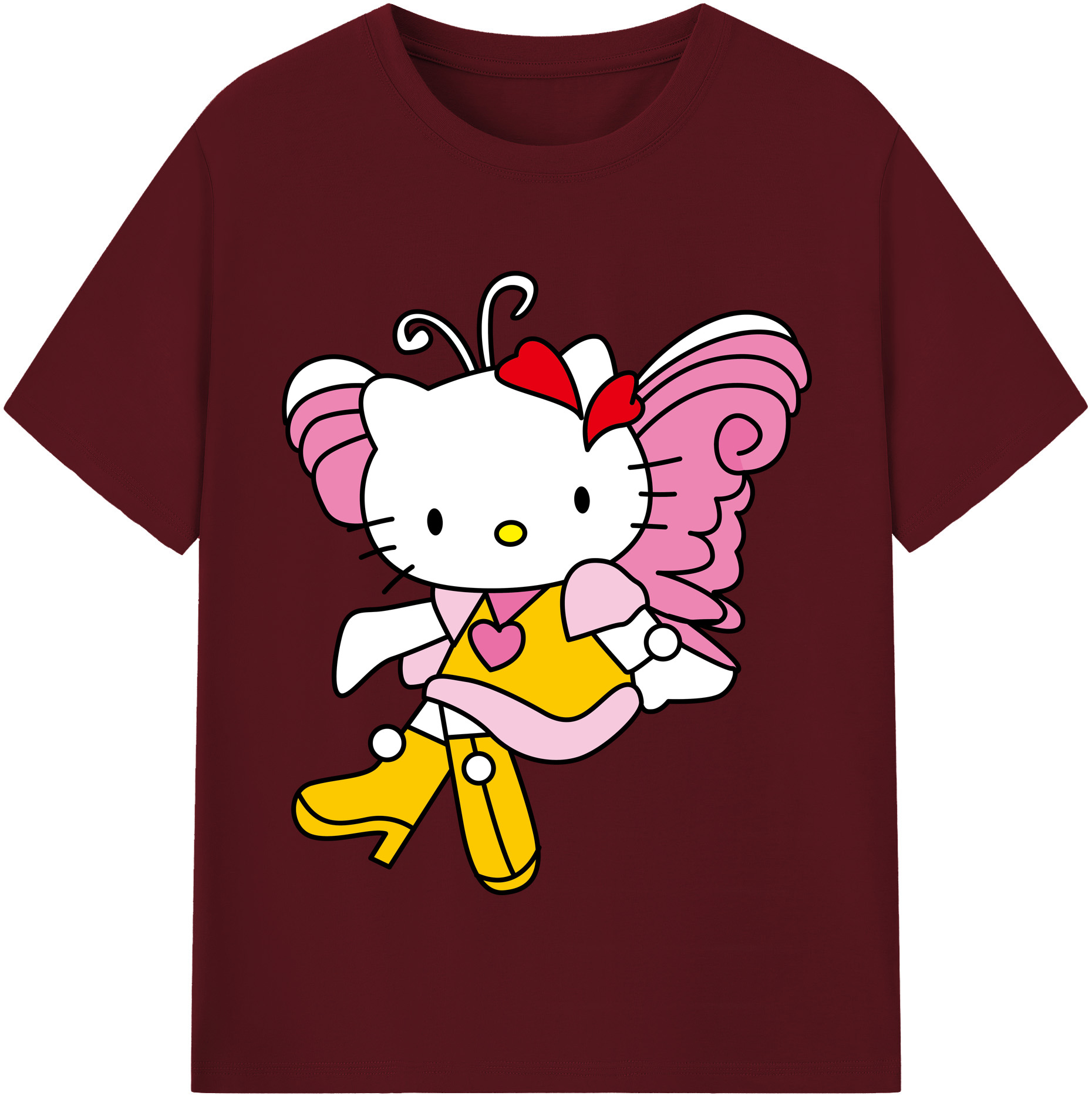 （画像用） Hello Kitty ハローキティ 綿100％半袖Tシャツ（フロントプリント）